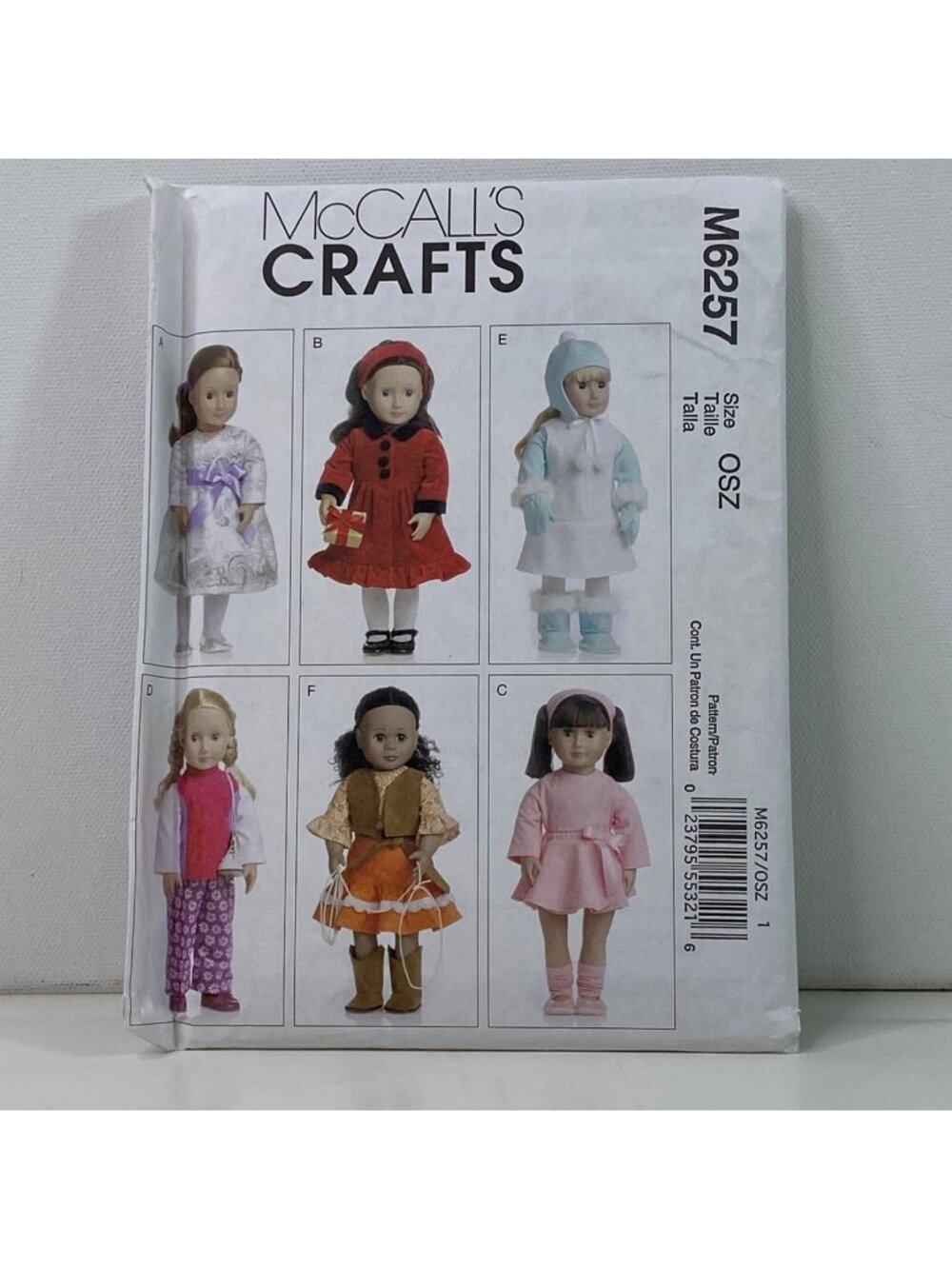 McCalls M6257 18 Inch Doll Sewing Pattern American Girl & More Uncut Crafty